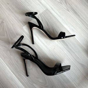 Sam Edelman Orchid Heeled Sandal in Black Patent